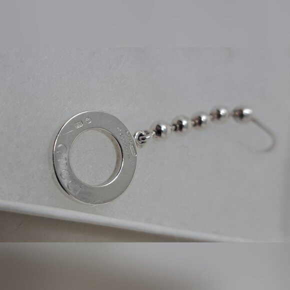 Gucci Women's Boucle Drop Earrings Sterling Silver 925 Italy 2.25" - Picture 9 of 15